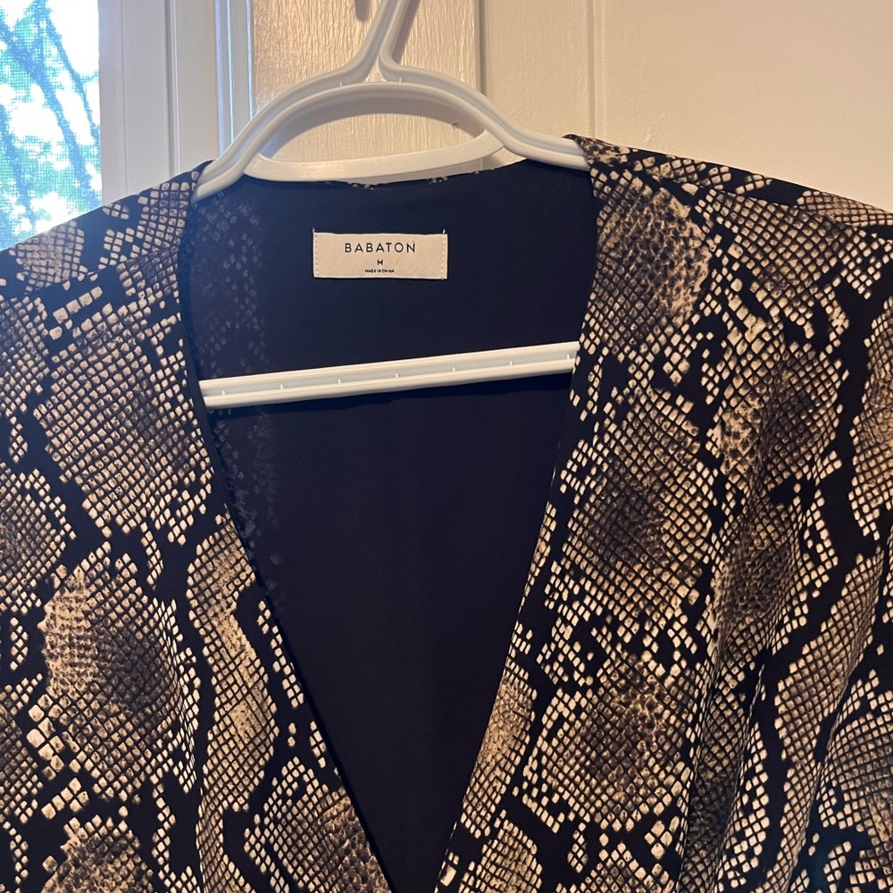 Babaton Black and Tan Snake Print dress